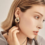 Hollow Geometric Dangle Earrings-Earrings-Arimonz-Arimonz
