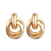 Hollow Geometric Dangle Earrings-Earrings-Arimonz-Gold-Arimonz
