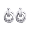 Hollow Geometric Dangle Earrings-Earrings-Arimonz-Silver-Arimonz