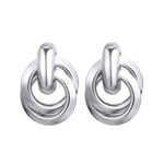 Hollow Geometric Dangle Earrings-Earrings-Arimonz-Silver-Arimonz