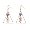 Hollow Out Triangle Earrings For Woman Leaf Earrings Fashionable Jewelry-Earrings-Arimonz-Gray-Arimonz