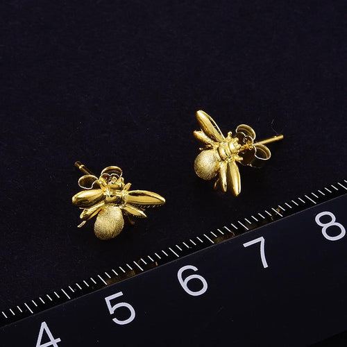 Honeybee Stud Earrings for Women Cute Fine Jewelry-Earrings-Arimonz-Arimonz