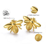 Honeybee Stud Earrings for Women Cute Fine Jewelry-Earrings-Arimonz-Arimonz
