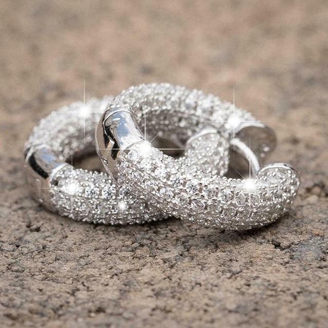 Hoop Earrings Simple Stylish Daily Wearable Women Earrings-Earrings-Arimonz-Silver-Arimonz