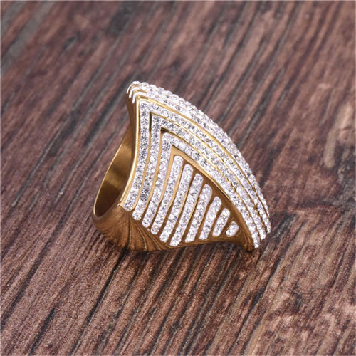 Iced Out Bling Big Oval Ring Female Rings For Women Party-Rings-Arimonz-Arimonz