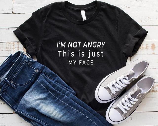 I'm not angry This is just MY FACE-Tee-Arimonz-Black-XXS-Arimonz