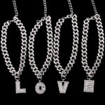 Initial Letters Pendants Cuban Link Chain Letter Anklet For Women-Anklets-Arimonz-Arimonz