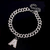 Initial Letters Pendants Cuban Link Chain Letter Anklet For Women-Anklets-Arimonz-A-Silver-Arimonz