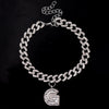 Initial Letters Pendants Cuban Link Chain Letter Anklet For Women-Anklets-Arimonz-G-Silver-Arimonz