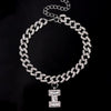Initial Letters Pendants Cuban Link Chain Letter Anklet For Women-Anklets-Arimonz-I-Silver-Arimonz