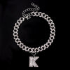 Initial Letters Pendants Cuban Link Chain Letter Anklet For Women-Anklets-Arimonz-K-Silver-Arimonz