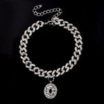 Initial Letters Pendants Cuban Link Chain Letter Anklet For Women-Anklets-Arimonz-O-Silver-Arimonz
