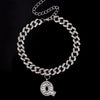 Initial Letters Pendants Cuban Link Chain Letter Anklet For Women-Anklets-Arimonz-Q-Silver-Arimonz