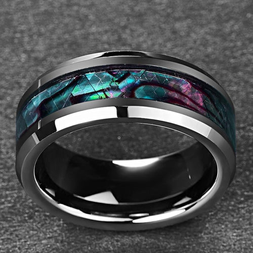 Inlaid Abalone Shell Ring-Rings-Arimonz-Arimonz