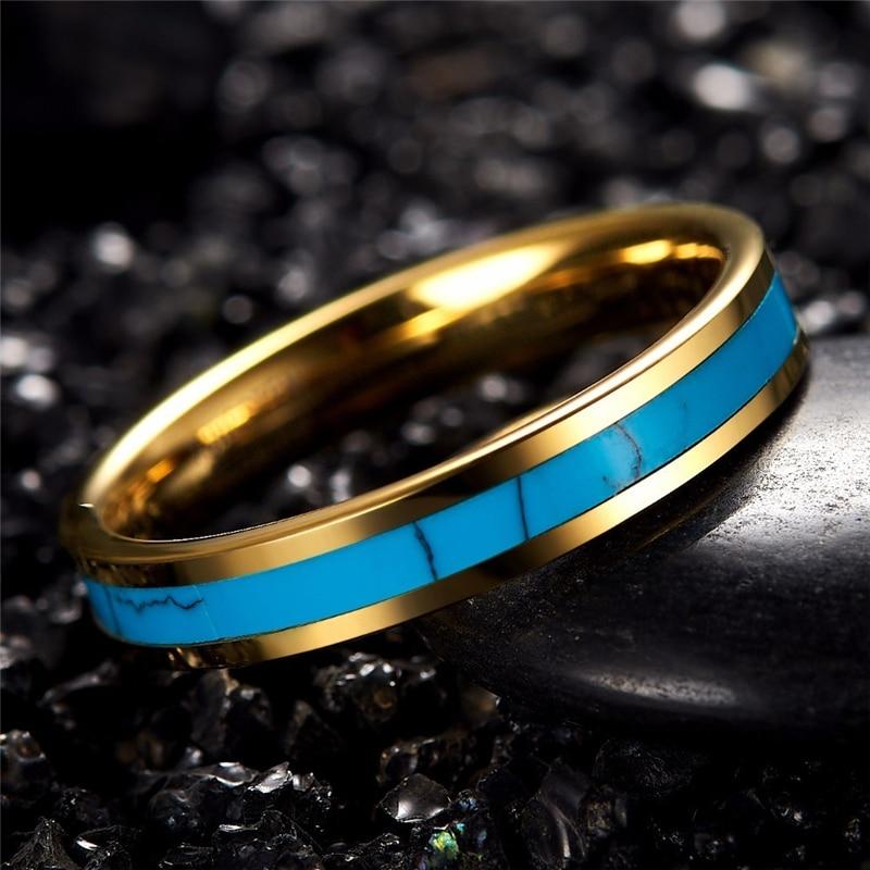 Inlay Blue Natural Stone Ring-Rings-Arimonz-Arimonz