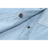 Irregular Spliced Denim Shirt Coat Long Sleeve Pocket Jean Jacket-Jean Jackets-Arimonz-Arimonz