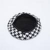 Isabel Plaid Knit Beret-Hats-Arimonz-Arimonz