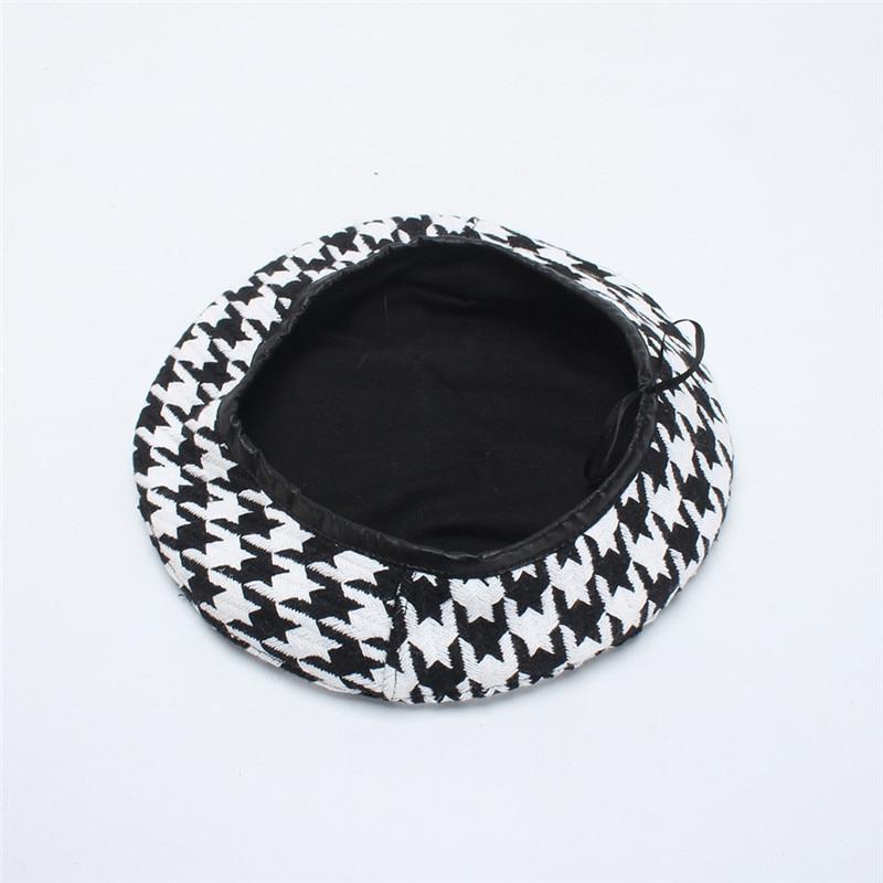 Isabel Plaid Knit Beret-Hats-Arimonz-Arimonz