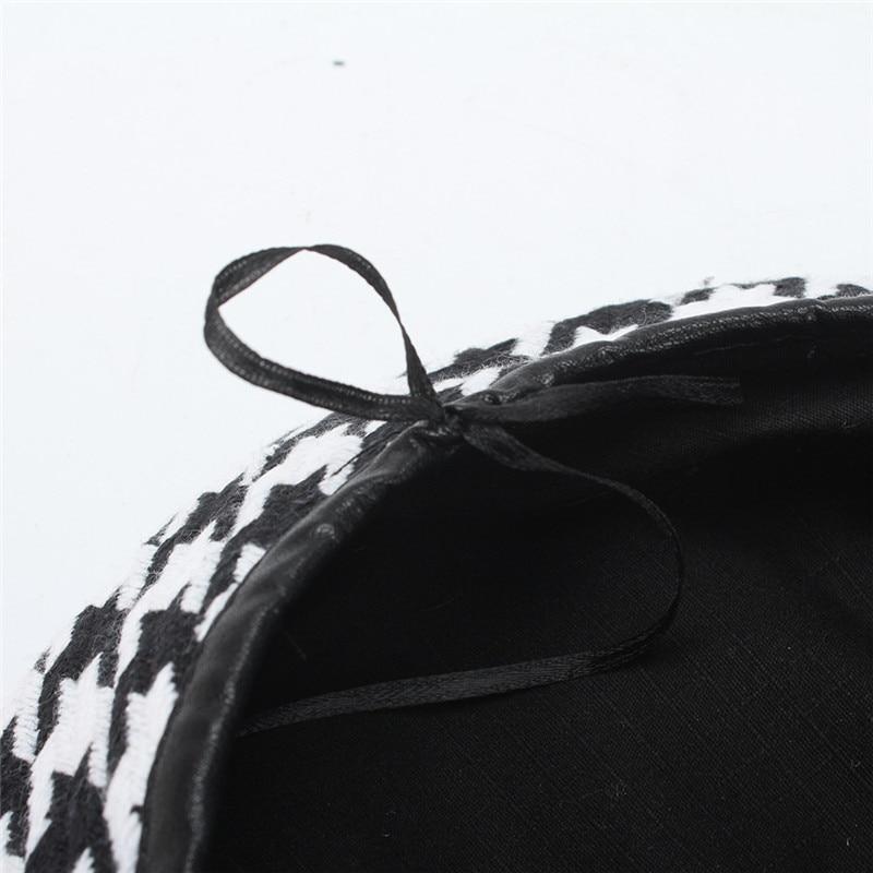 Isabel Plaid Knit Beret-Hats-Arimonz-Arimonz