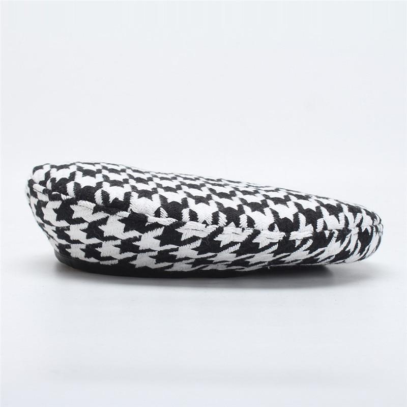 Isabel Plaid Knit Beret-Hats-Arimonz-Arimonz