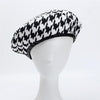 Isabel Plaid Knit Beret-Hats-Arimonz-Arimonz