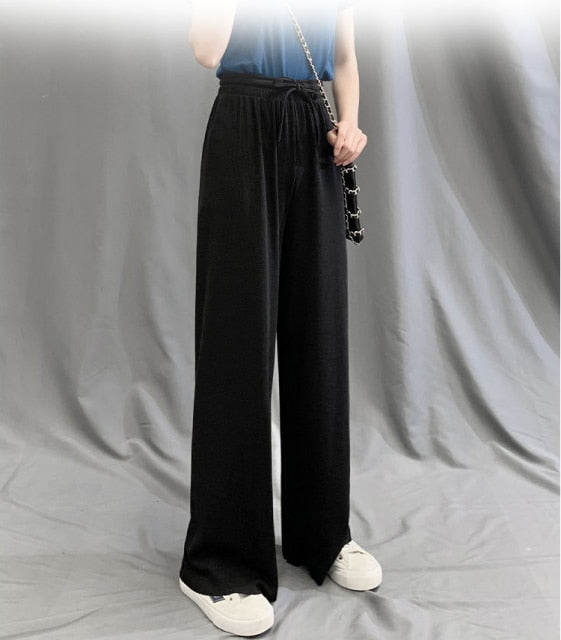 Jeans Women High Waist Street Embroidery Street Wide Leg Pants-Straight Jeans-Arimonz-Arimonz