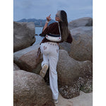 Jeans Women High Waist Street Embroidery Street Wide Leg Pants-Straight Jeans-Arimonz-Arimonz