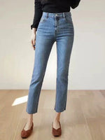 Jeans Women High Waist Streetwear Ankle Length Denim Pants Capris-Skinny Jeans-Arimonz-25-Arimonz