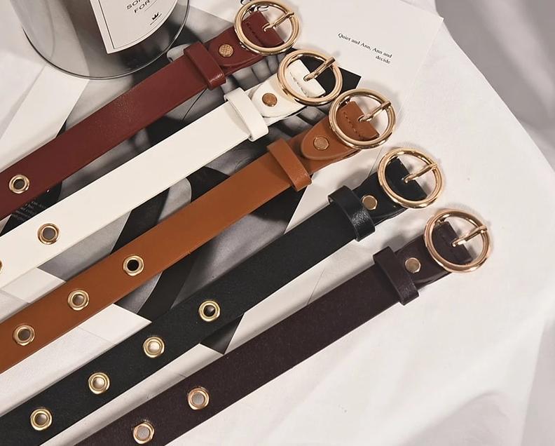 Joanna Round Buckle Retro Belt-Belts-Arimonz-Arimonz