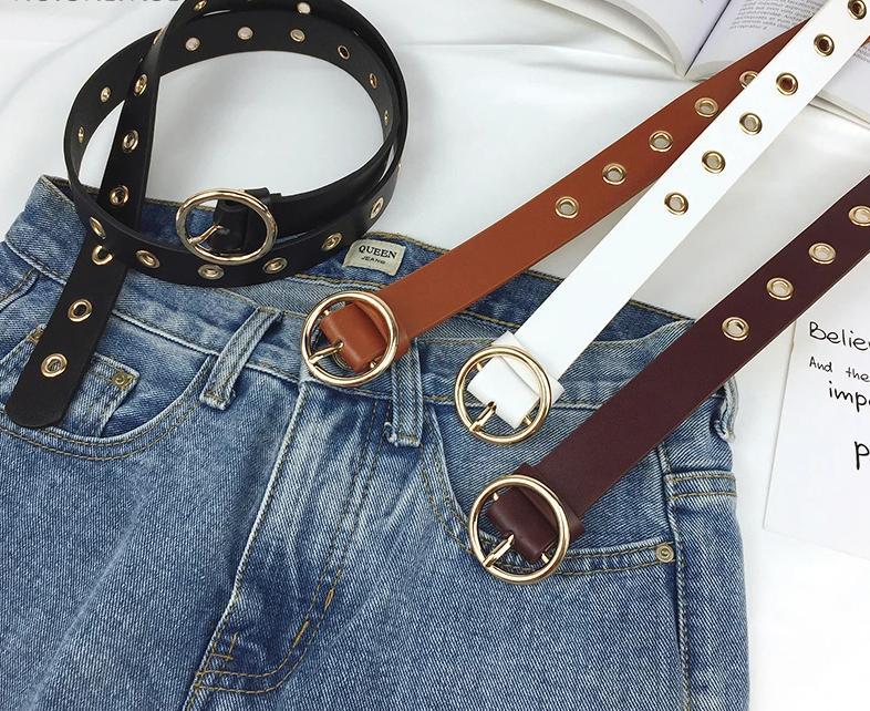 Joanna Round Buckle Retro Belt-Belts-Arimonz-Arimonz