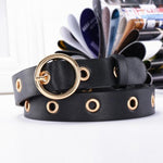 Joanna Round Buckle Retro Belt-Belts-Arimonz-Black-Arimonz