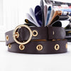 Joanna Round Buckle Retro Belt-Belts-Arimonz-Coffee-Arimonz
