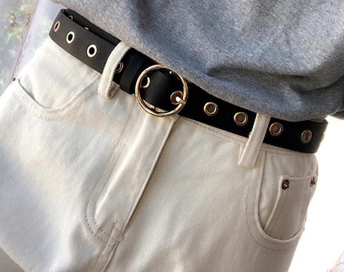 Joanna Round Buckle Retro Belt-Belts-Arimonz-Arimonz