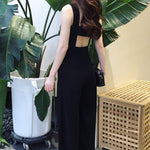 Jumpsuit High Waisted Open Back Baggy Long Wide-leg Jumpsuits Romper-Casual Jumpsuits & Rompers-Arimonz-Arimonz