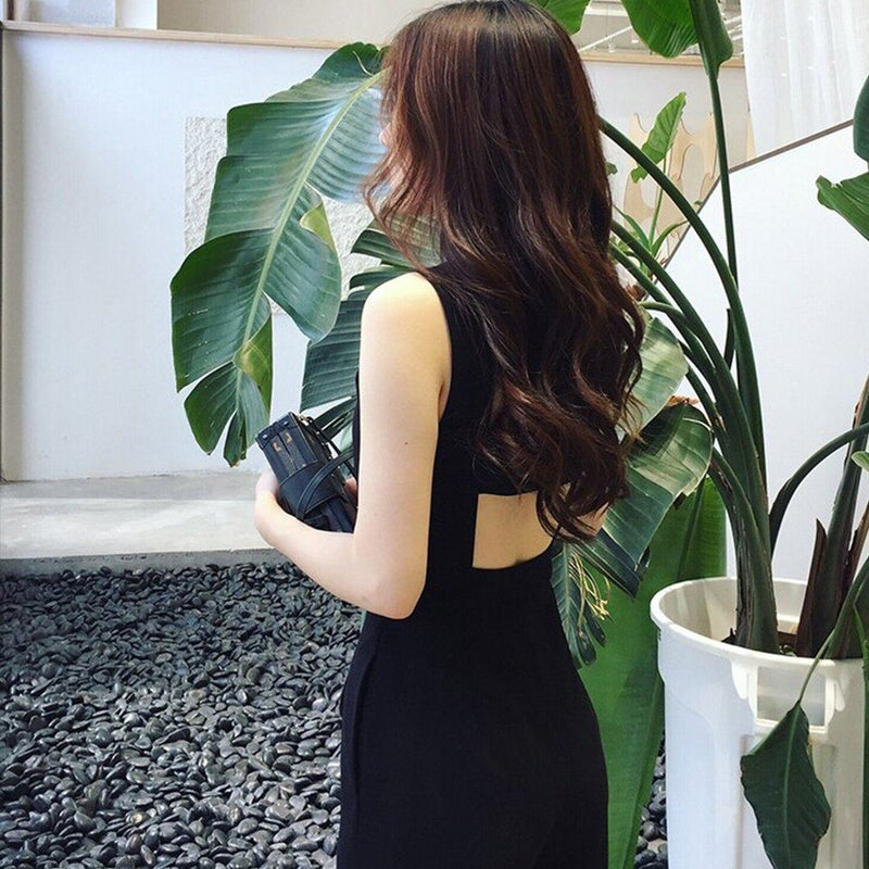 Jumpsuit High Waisted Open Back Baggy Long Wide-leg Jumpsuits Romper-Casual Jumpsuits & Rompers-Arimonz-Arimonz