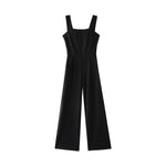 Jumpsuit High Waisted Open Back Baggy Long Wide-leg Jumpsuits Romper-Casual Jumpsuits & Rompers-Arimonz-S-Arimonz