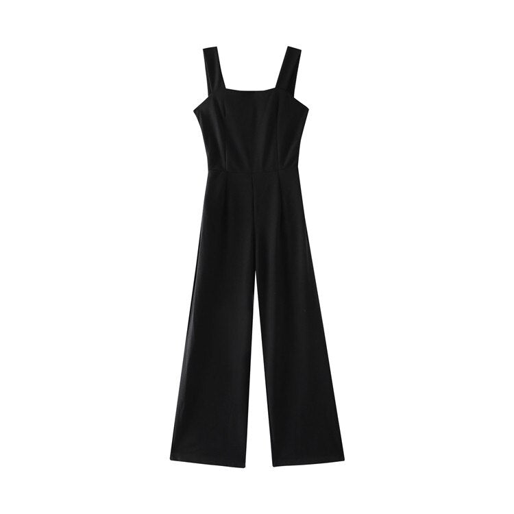 Jumpsuit High Waisted Open Back Baggy Long Wide-leg Jumpsuits Romper-Casual Jumpsuits & Rompers-Arimonz-S-Arimonz
