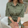 Jumpsuit With Belt Bodysuit Women Pockets Overalls for Women Romper-Casual Jumpsuits & Rompers-Arimonz-Arimonz