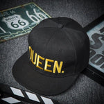 King Queen Couple Baseball Cap-Hats-Arimonz-black gold queen-Arimonz