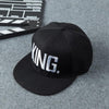 King Queen Couple Baseball Cap-Hats-Arimonz-black white king-Arimonz