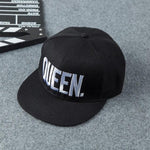 King Queen Couple Baseball Cap-Hats-Arimonz-black white queen-Arimonz