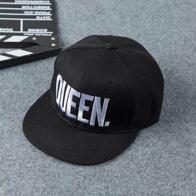 King Queen Couple Baseball Cap-Hats-Arimonz-black white queen-Arimonz