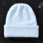 Knitted Beanies Thick Warm Ladies Wool Female Beanie Hats-Hats-Arimonz-Arimonz