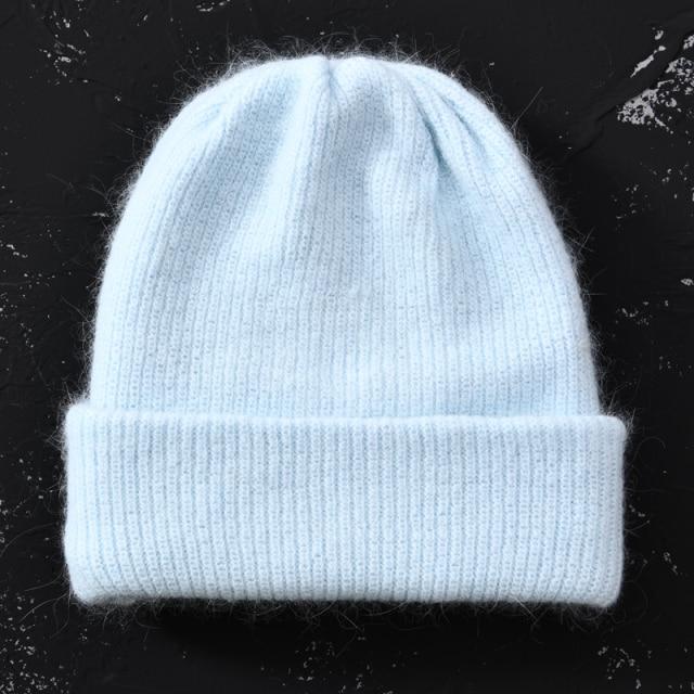 Knitted Beanies Thick Warm Ladies Wool Female Beanie Hats-Hats-Arimonz-Arimonz