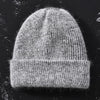 Knitted Beanies Thick Warm Ladies Wool Female Beanie Hats-Hats-Arimonz-Dark grey-Arimonz