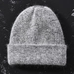 Knitted Beanies Thick Warm Ladies Wool Female Beanie Hats-Hats-Arimonz-Dark grey-Arimonz