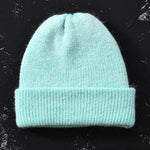 Knitted Beanies Thick Warm Ladies Wool Female Beanie Hats-Hats-Arimonz-Light green-Arimonz