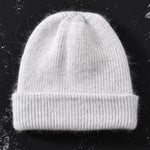 Knitted Beanies Thick Warm Ladies Wool Female Beanie Hats-Hats-Arimonz-Light grey-Arimonz