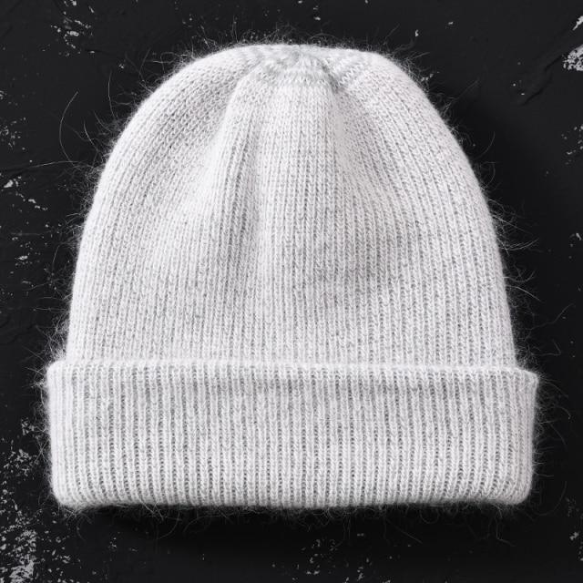 Knitted Beanies Thick Warm Ladies Wool Female Beanie Hats-Hats-Arimonz-Light grey-Arimonz