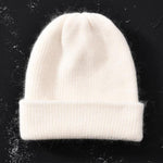 Knitted Beanies Thick Warm Ladies Wool Female Beanie Hats-Hats-Arimonz-White-Arimonz